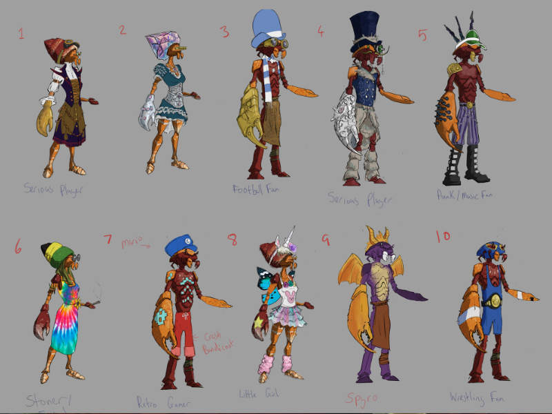 Crab people concept