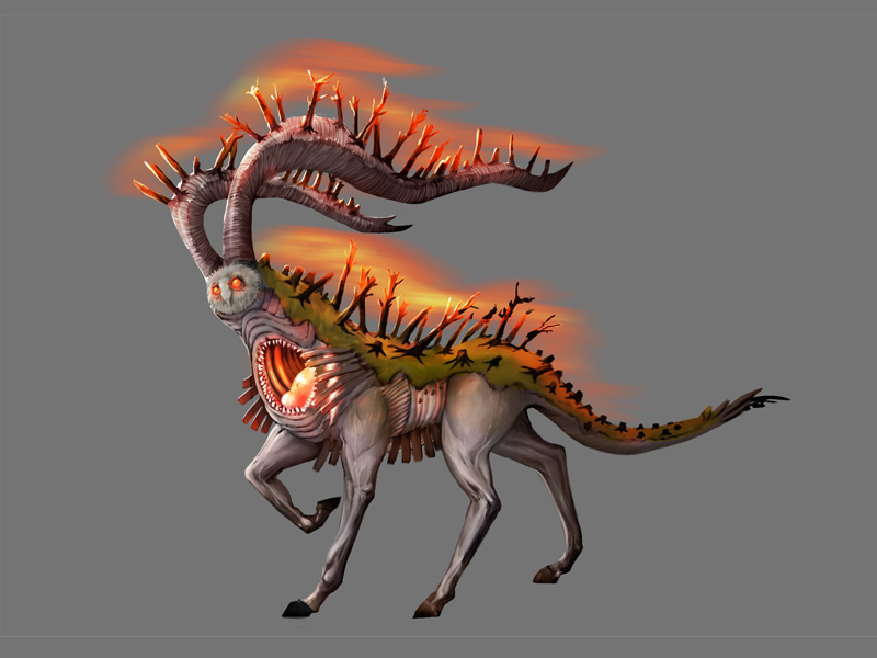 Forest fire elemental concept