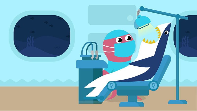 Shark visits the dentist